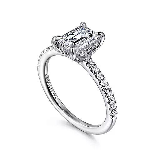 14K 0.30ct-Diamond 2.29CZ Semi-Mount
