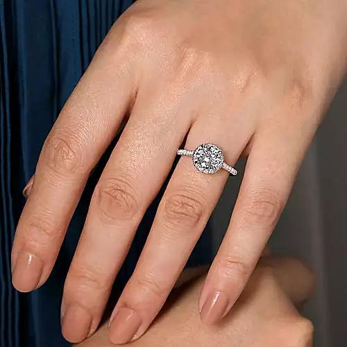 14K 0.52ct-Diamond 2.95CZ Semi-Mount