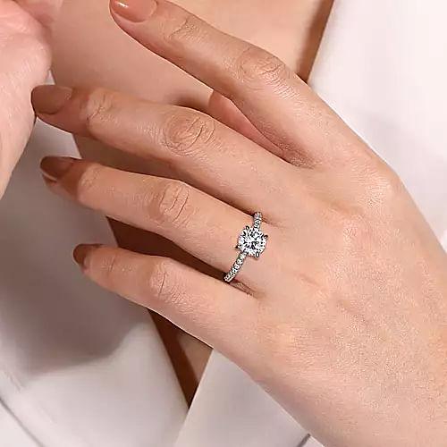 14K 0.21ct-Diamond 3.02CZ Semi-Mount