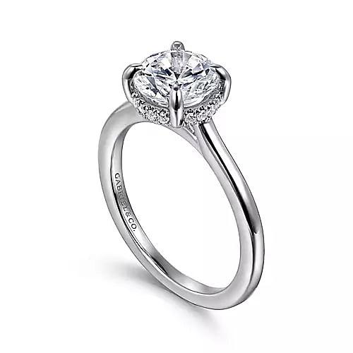 14K 0.08ct-Diamond 2.79CZ Semi-Mount
