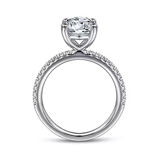 14K 0.18ct-Diamond 3.43CZ Semi-Mount