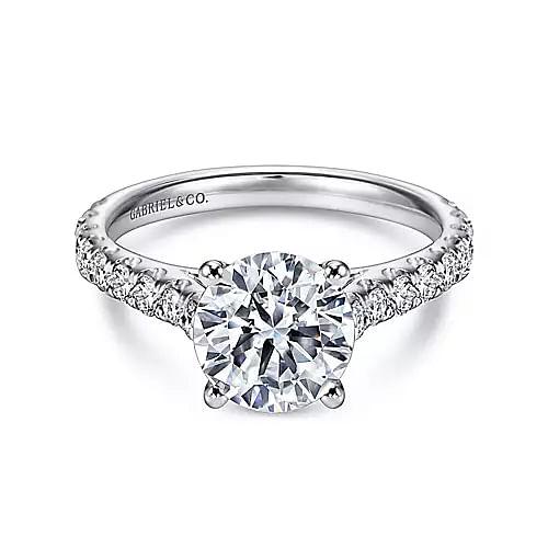 14K 0.62ct-Diamond 3.46CZ Semi-Mount