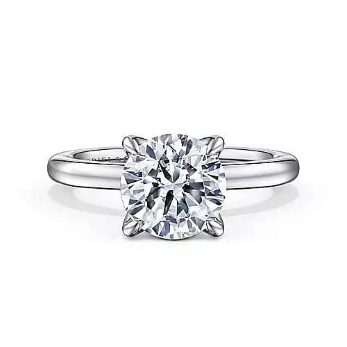 14K 0.05ct-Diamond 3.43CZ Semi-Mount